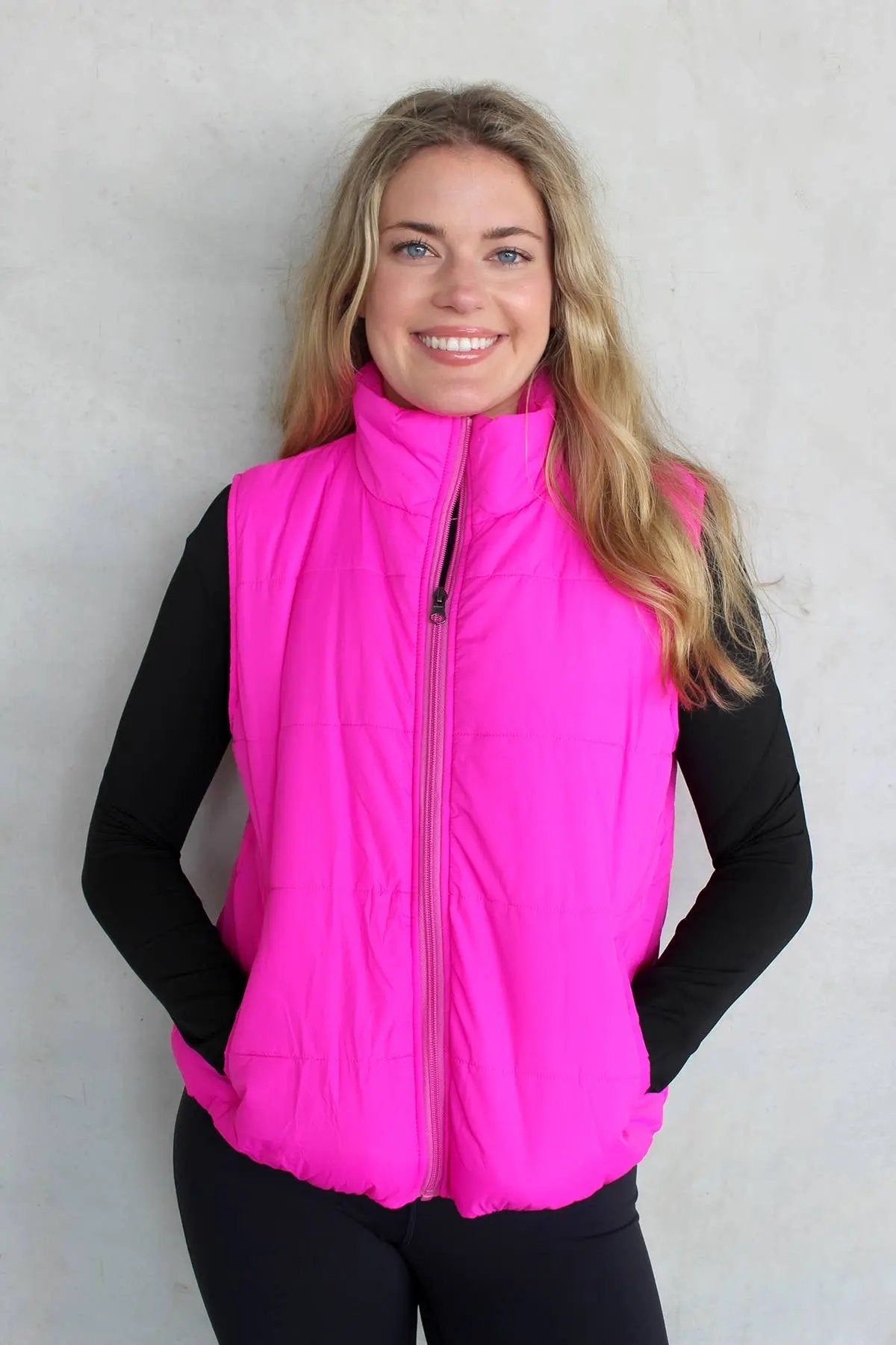 Brandy Puffy Zip-Up Vest w/ Pockets JNC RT (Jen & Co. Outlet)