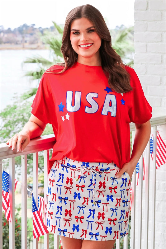 Little Miss Independence Skort White Branded By Barta