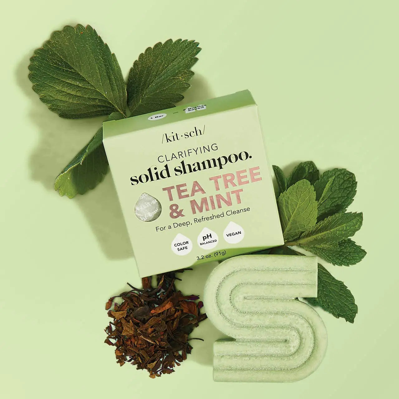 Tea Tree & Mint Clarifying Shampoo Bar KITSCH
