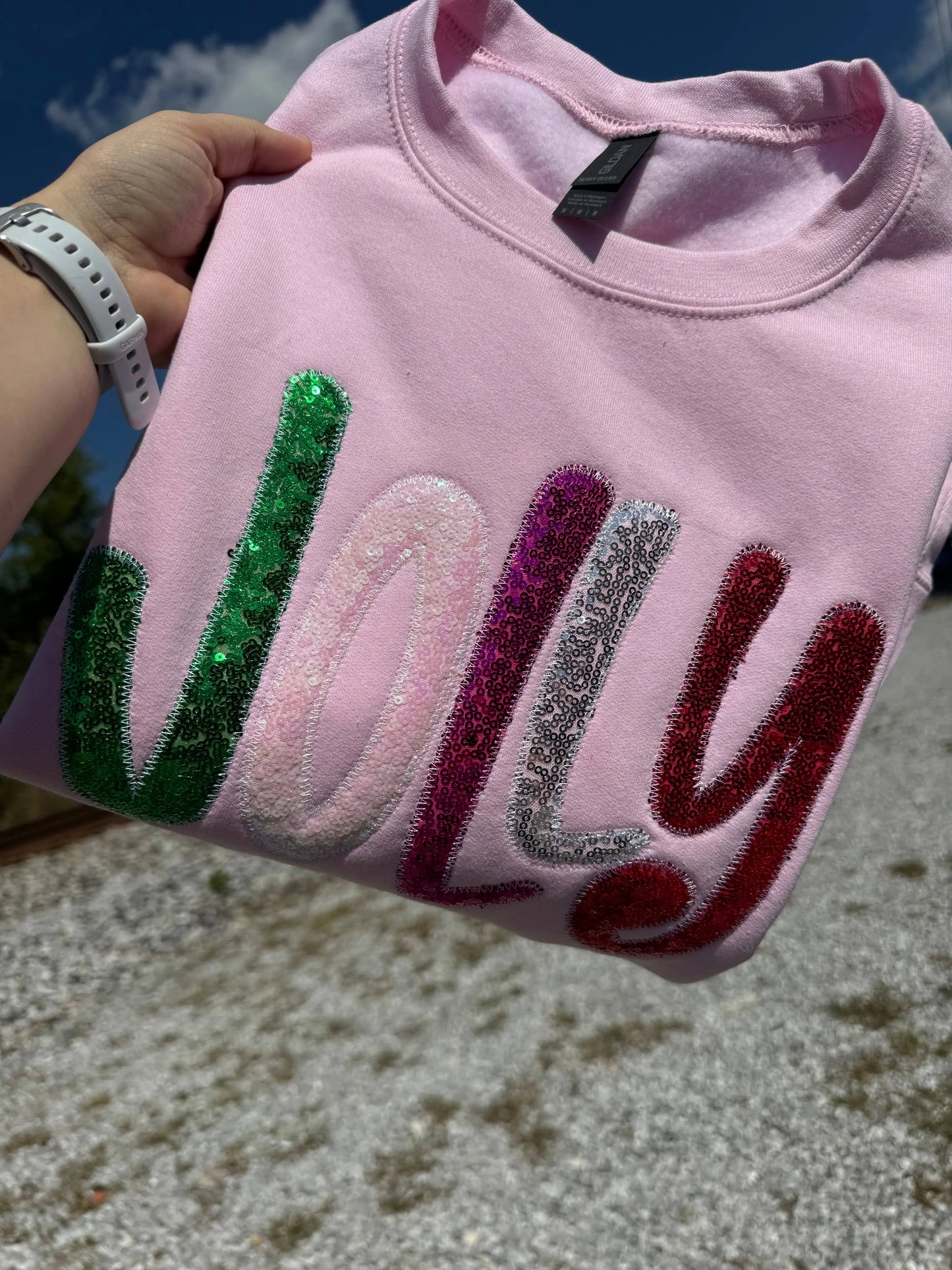 Pink Jolly Merry (Christmas) Sweatshirt Shop Southern Belle