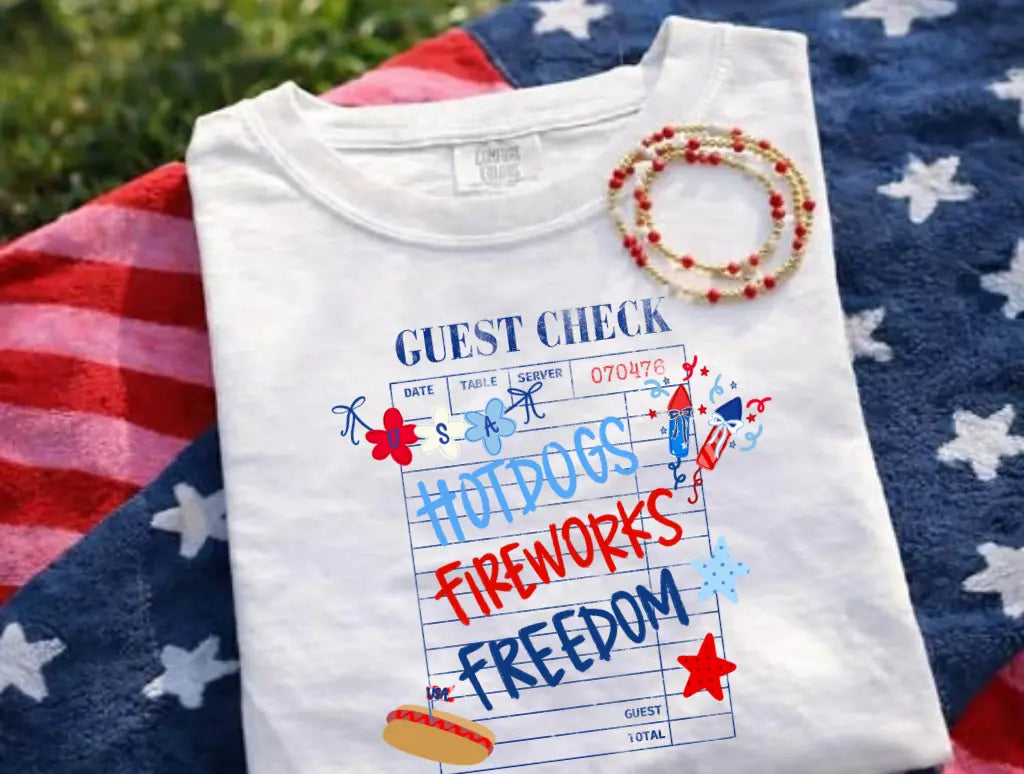 Patriotic Guest Check brandedbybarta
