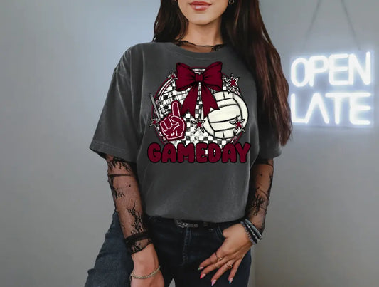 Volleyball Gameday Maroon brandedbybarta