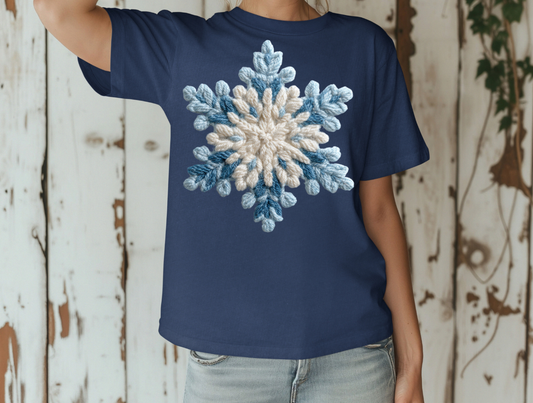 Faux Yarn Snowflake