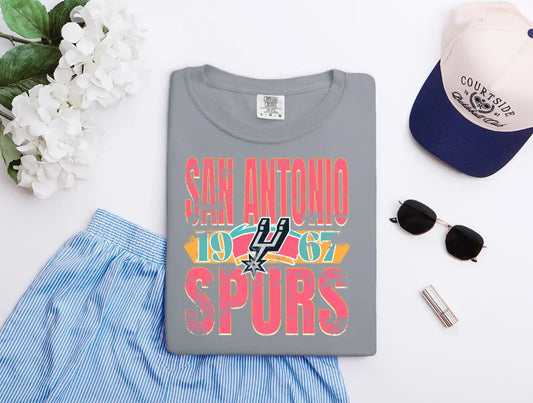SA Spurs Basketball Retro 1967 brandedbybarta