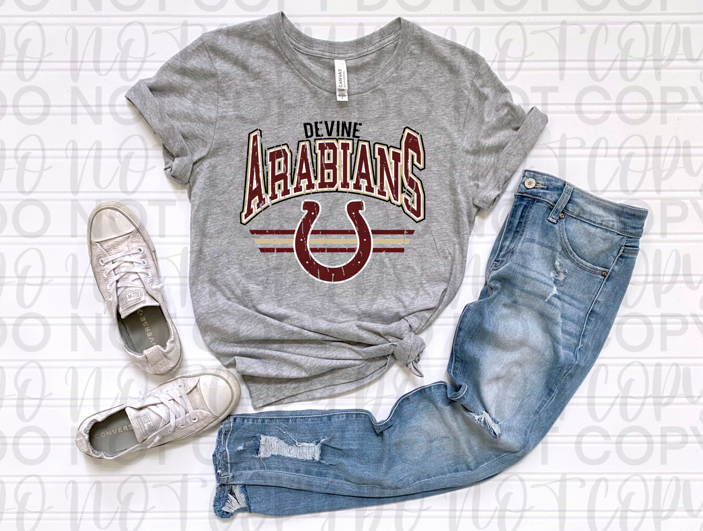 Devine Arabians Distressed Horseshoe Tee