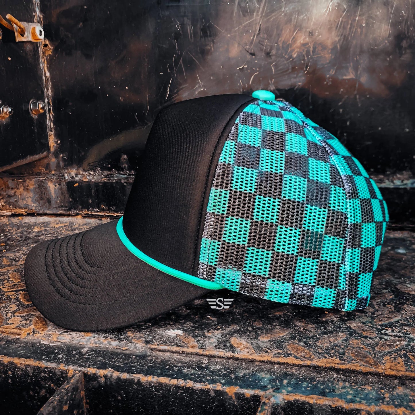 Magna Pony Checkered Mesh Back Cap Flying S Company