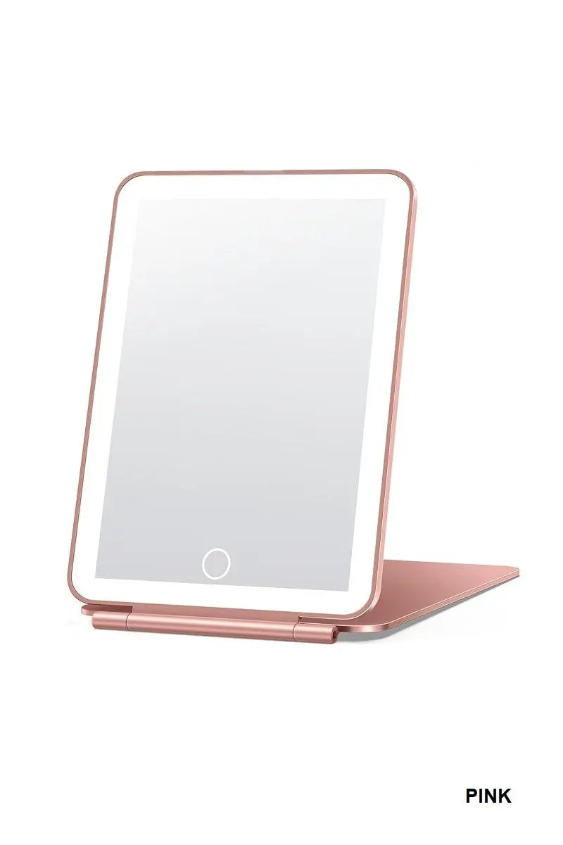 Rechargeable travel led makeup mirror tablet Branded By Barta
