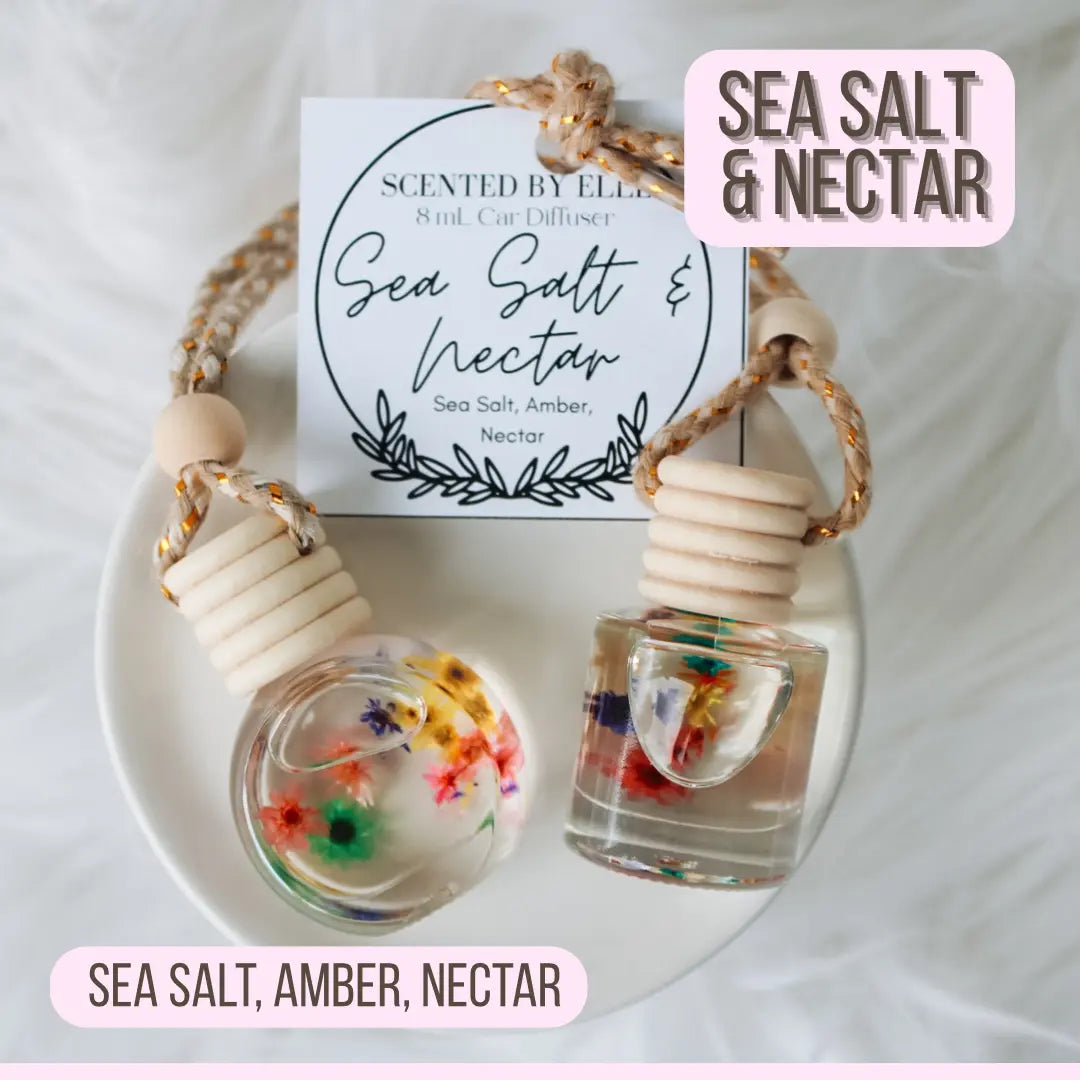 Sea Salt & Nectar Car Diffuser  Scented By Elle