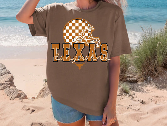 Texas Longhorns Checkered Helmet brandedbybarta