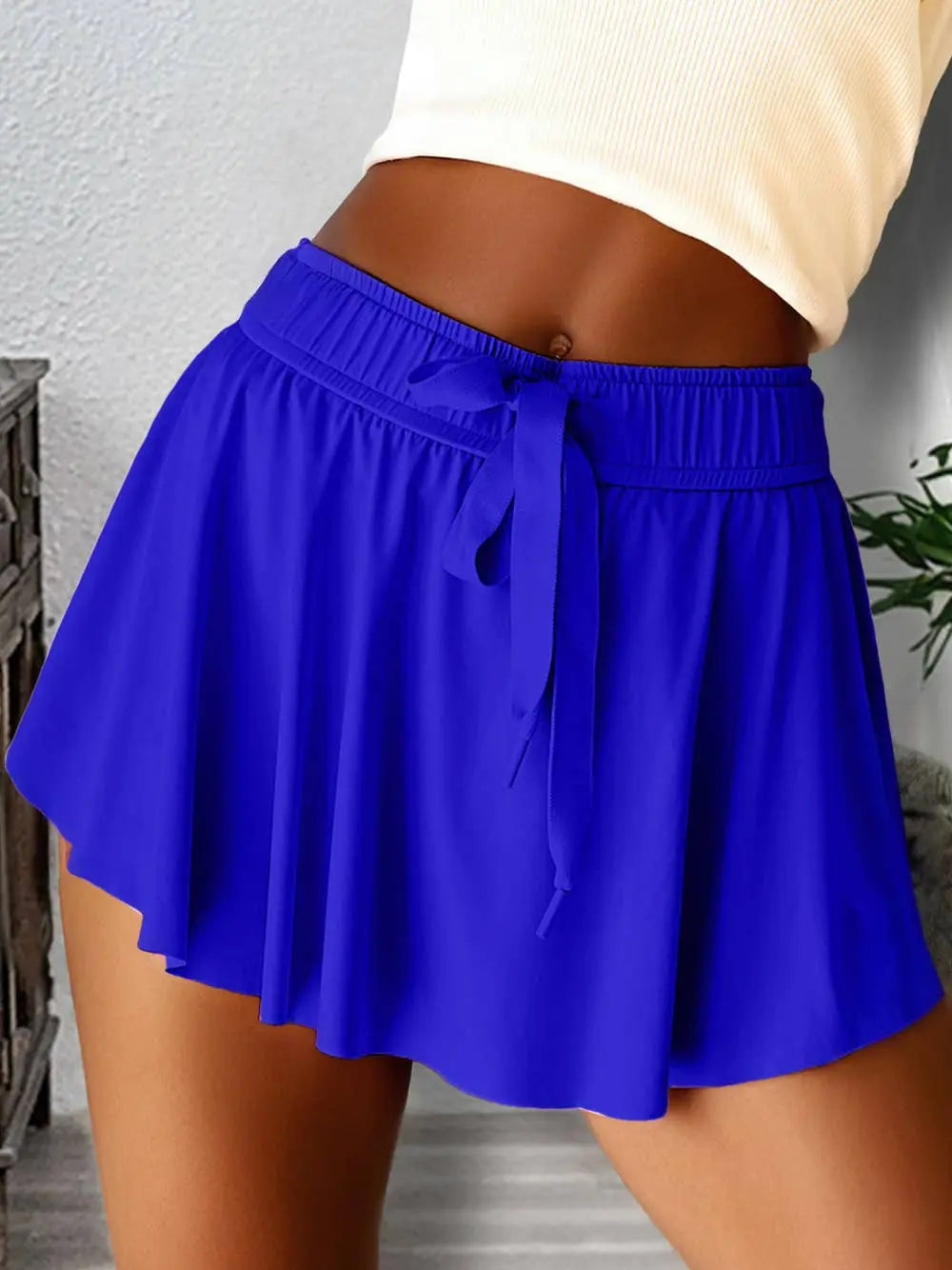 Drawstring High Waist Lined Tennis Skorts | 7 Colors - Branded By Barta