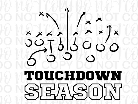 Touchdown Season Screen Print Black