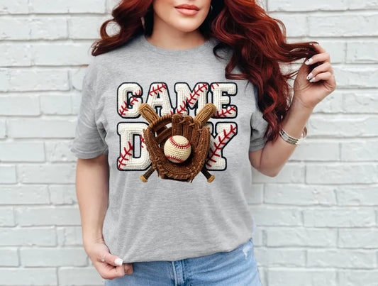 Baseball Game Day Faux Yarn brandedbybarta