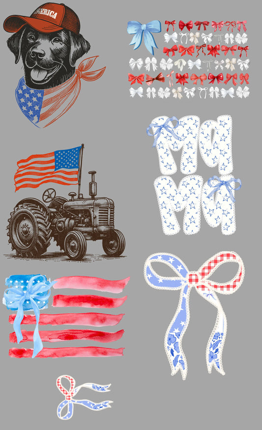 Red White Blue Gang Sheet Mini 2 Branded By Barta