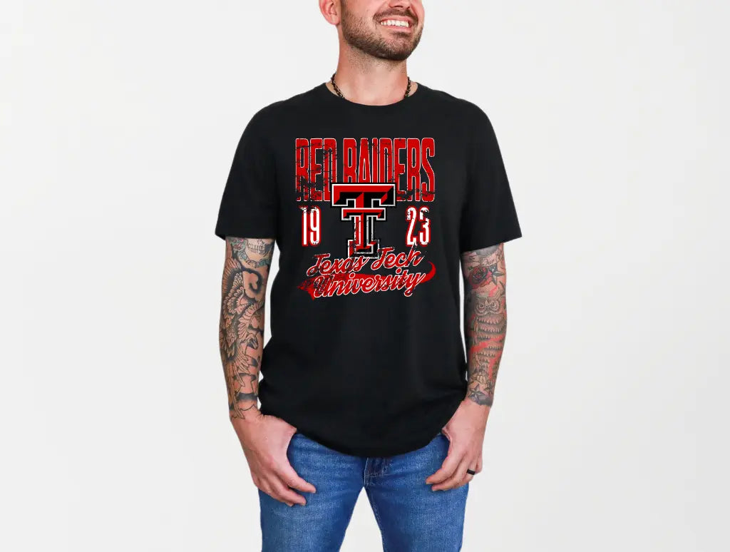Distressed Red Raiders brandedbybarta