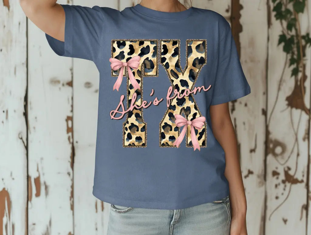 She's From Texas Coquette Leopard brandedbybarta