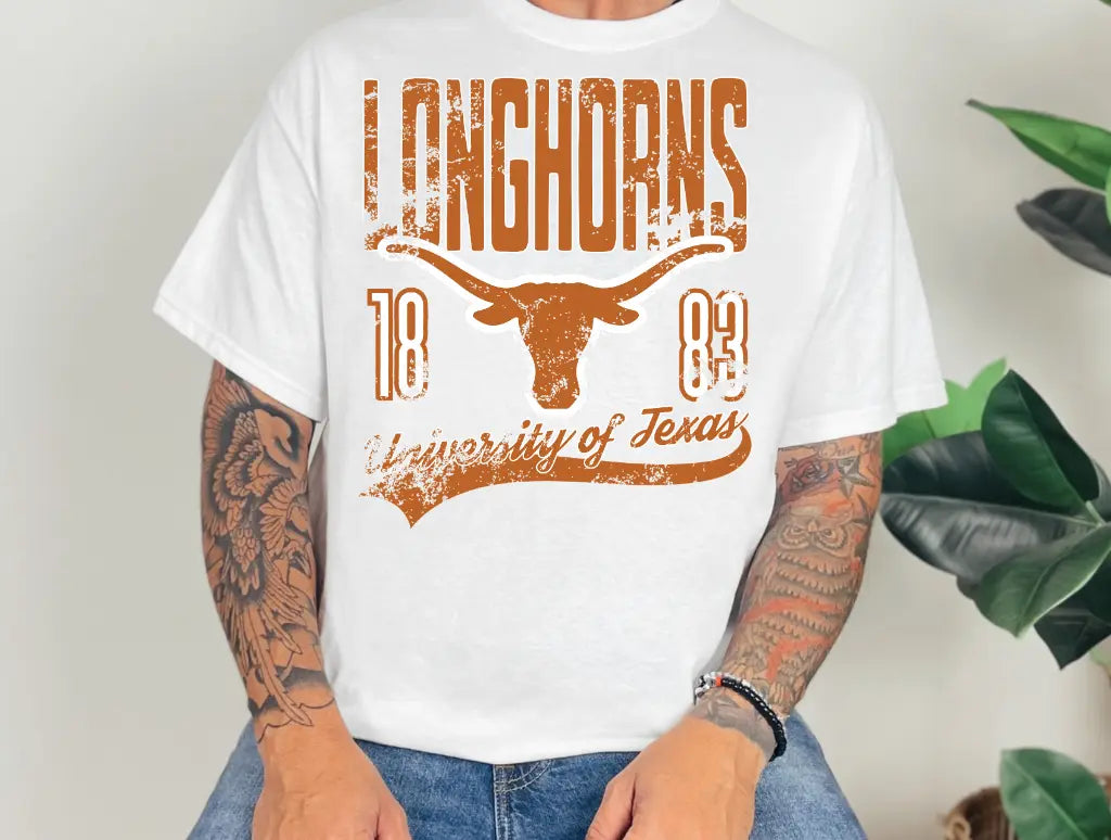Distressed Longhorns brandedbybarta