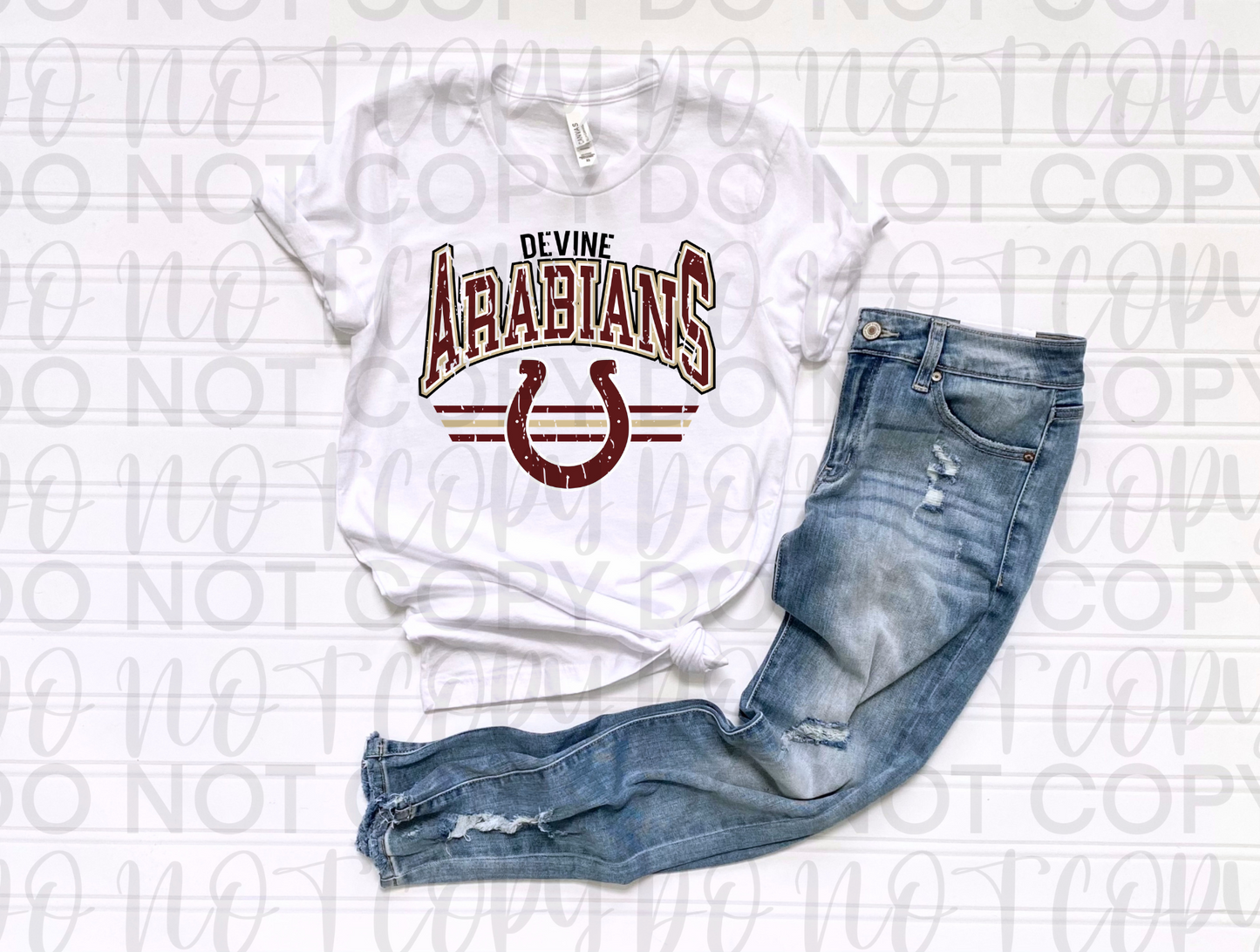 Devine Arabians Distressed Horseshoe Tee