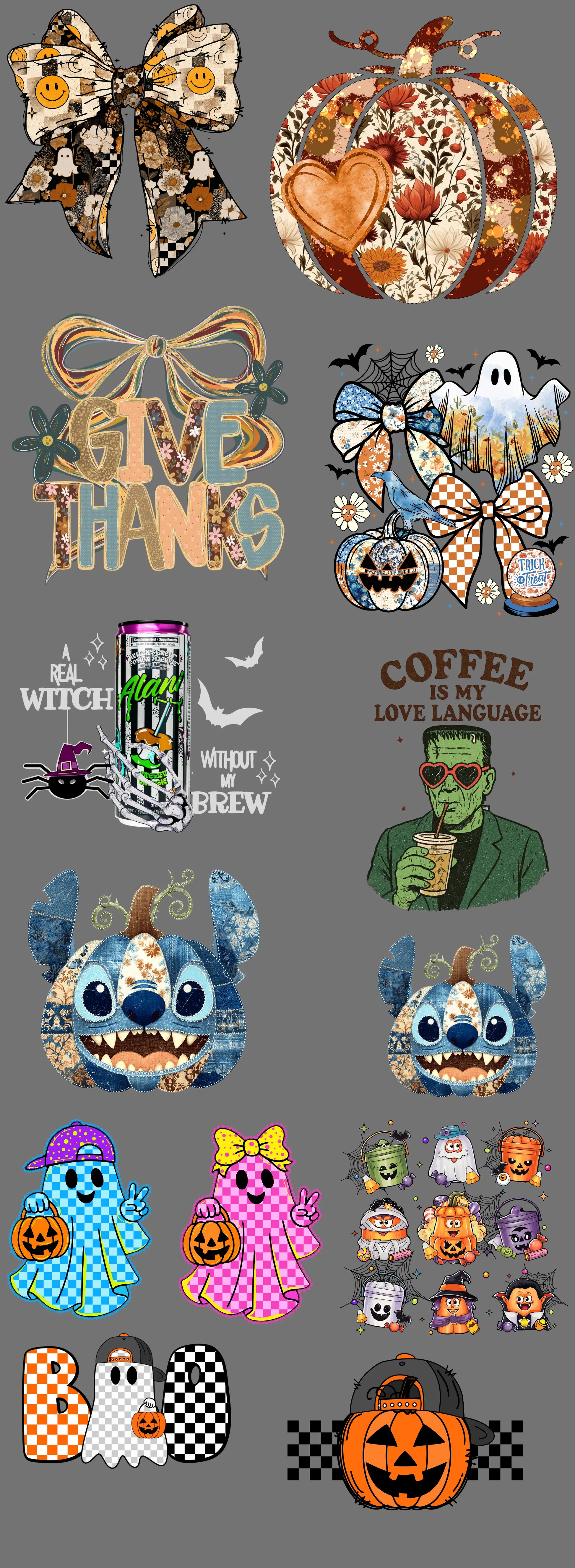 Fall/Halloween Pre Made Gang Sheet brandedbybarta