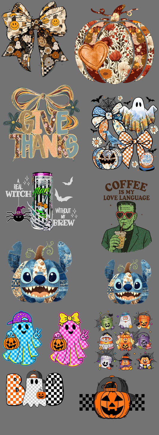 Fall/Halloween Pre Made Gang Sheet brandedbybarta