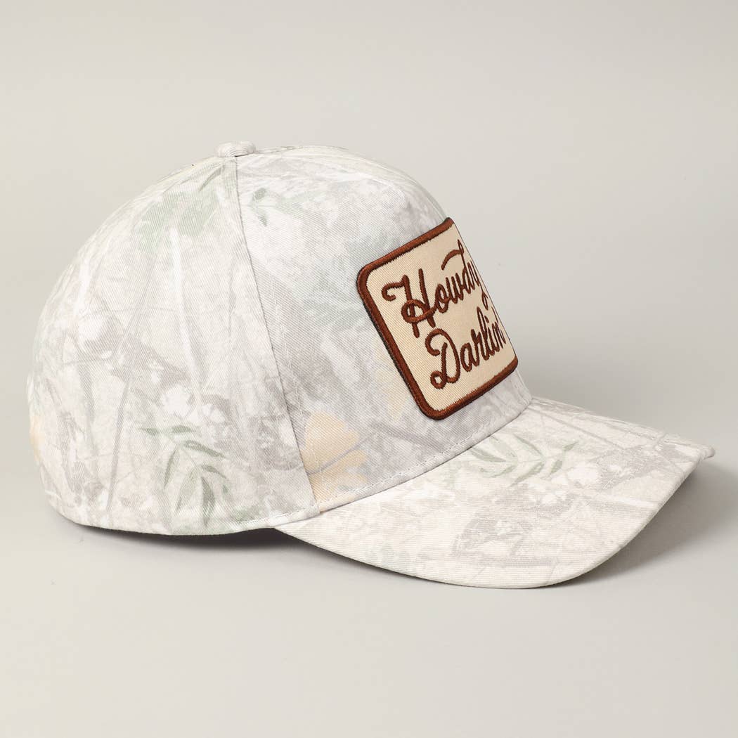 Howdy Darlin' Embroidery Patch Camo Trucker Hat