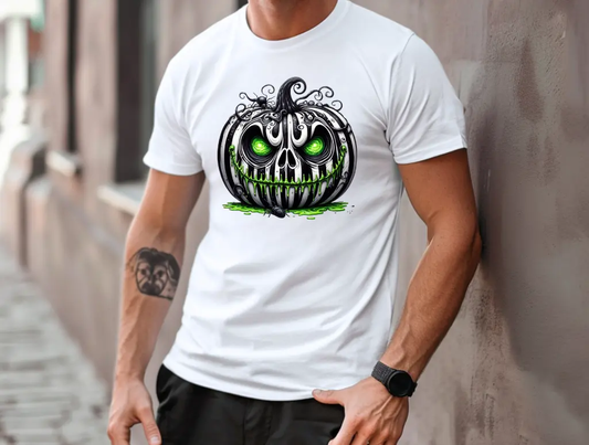 Black & White Stripped Spooky Pumpkin Branded By Barta