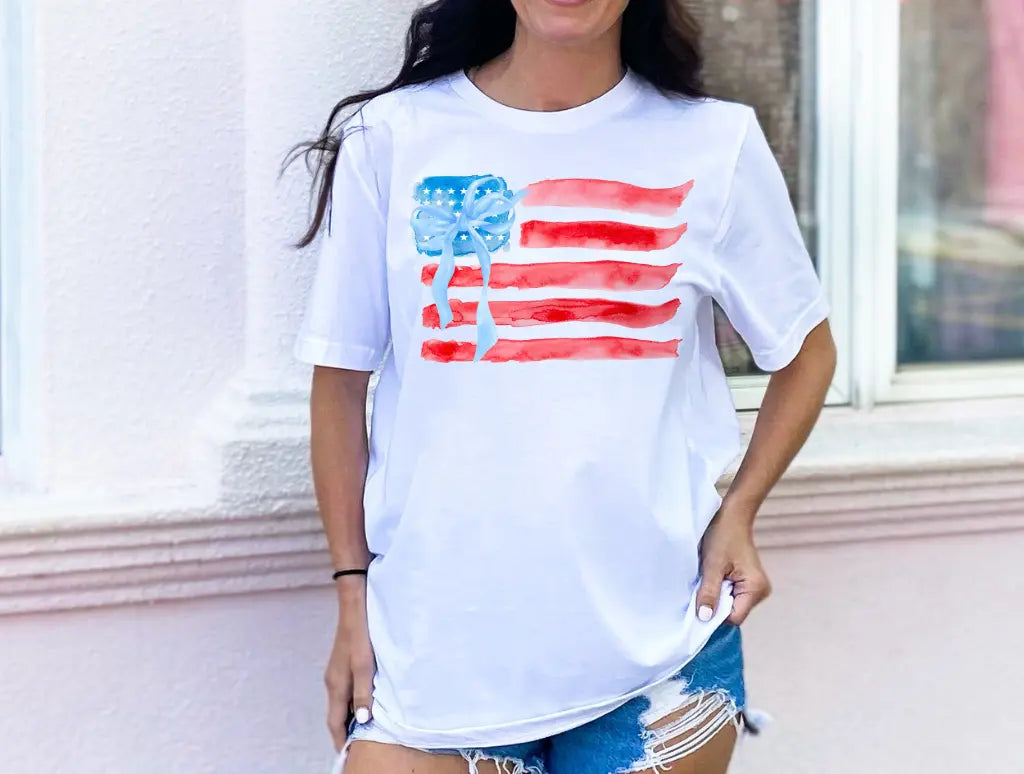 Watercolor American Flag brandedbybarta