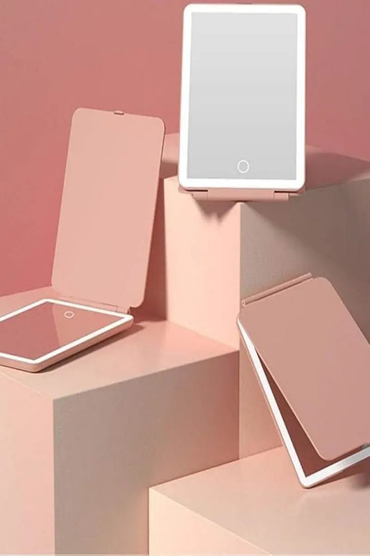 Rechargeable travel led makeup mirror tablet Branded By Barta