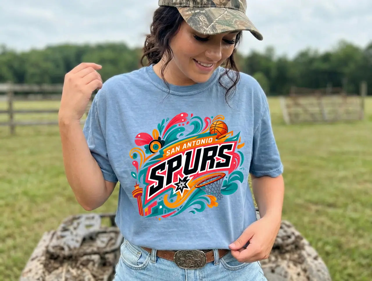 Spurs Floral Fiesta Basketball brandedbybarta