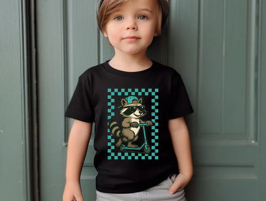 Checkered Racoon Boy Branded By Barta