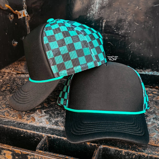 Magna Pony Checkered Mesh Back Cap Flying S Company