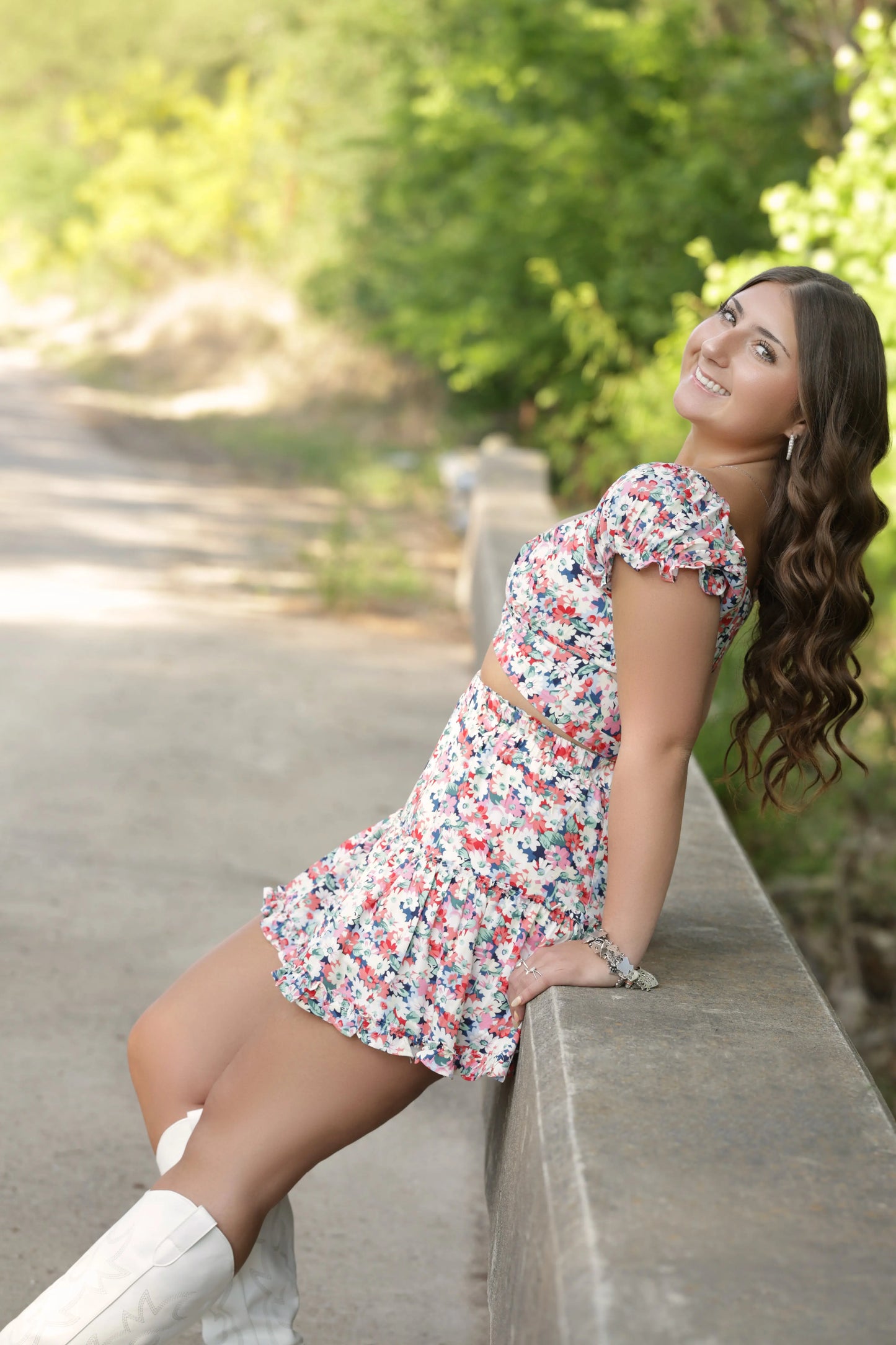 Outdoor Chic Elasticized Top and Skirt Set Twentyten