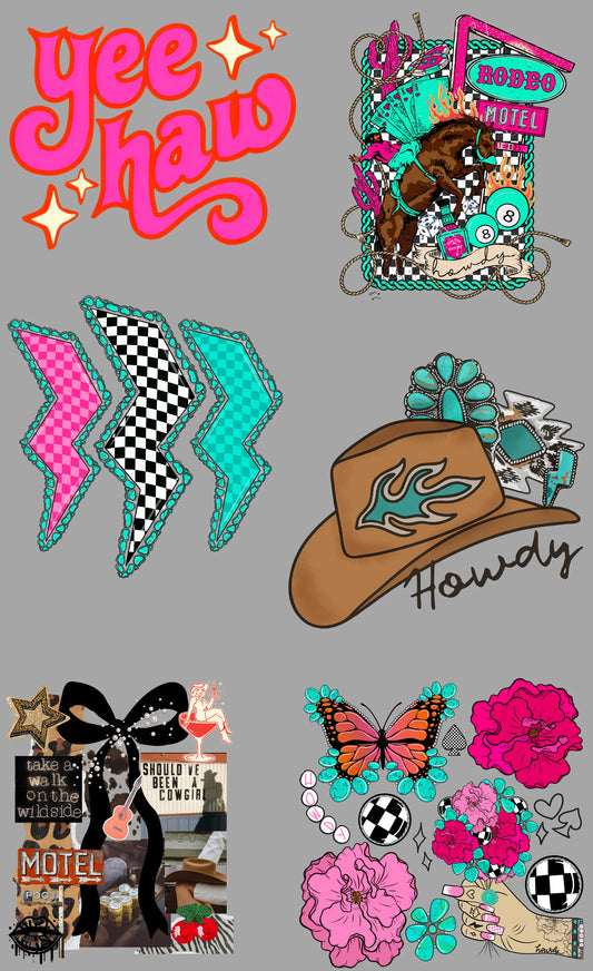 Western Gang Sheet Mini Branded By Barta