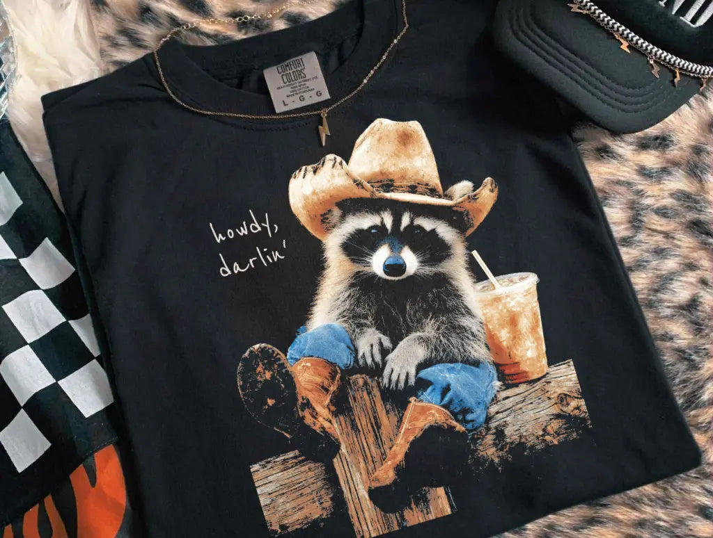 Howdy Darlin' Raccoon brandedbybarta