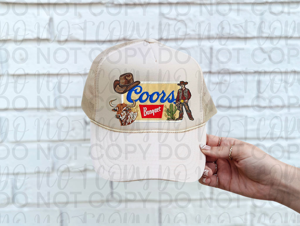 Coors Bonquet Hat Patch DTF