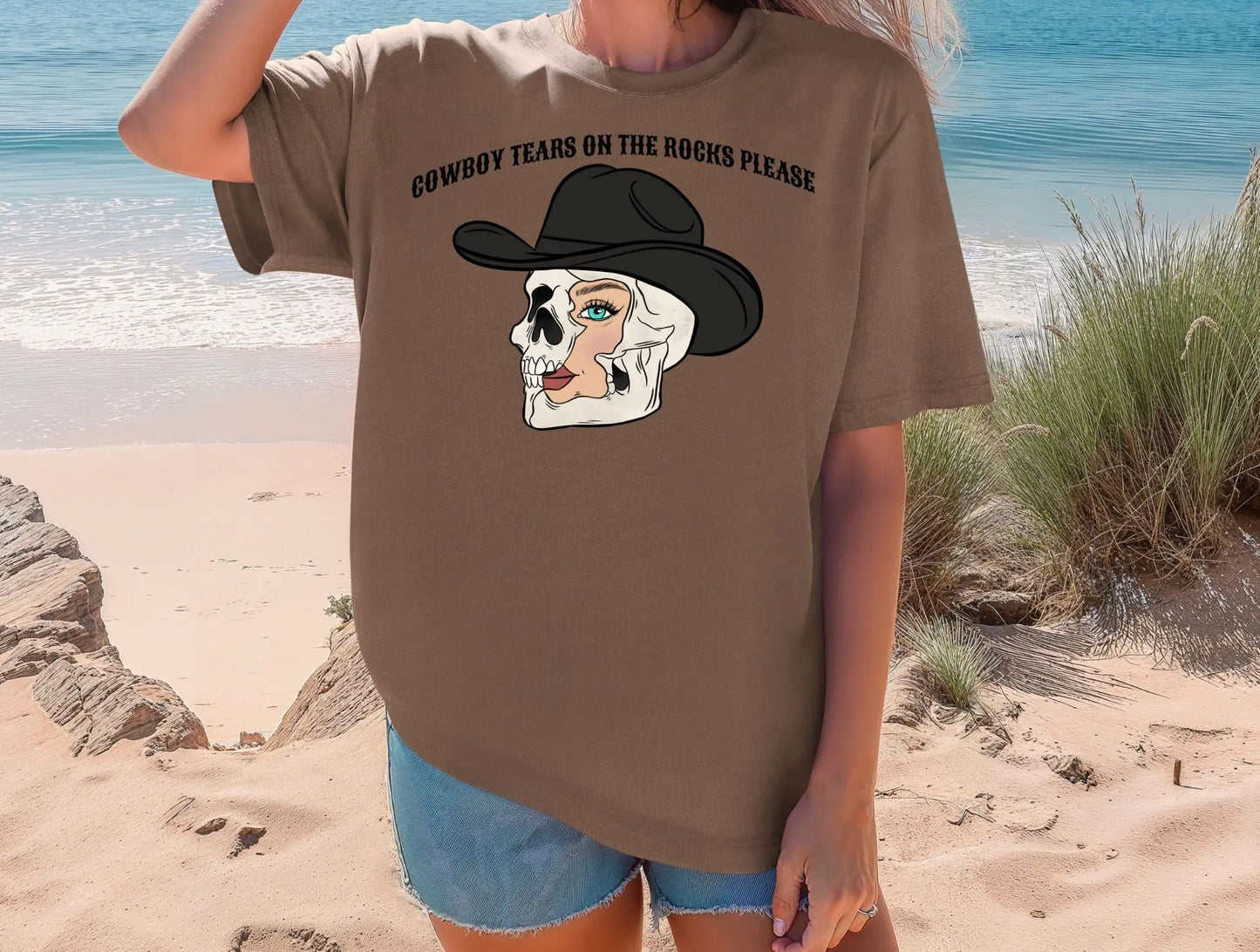 Cowboy tears on rocks  CC espresso - Graphic Tee - Branded By Barta