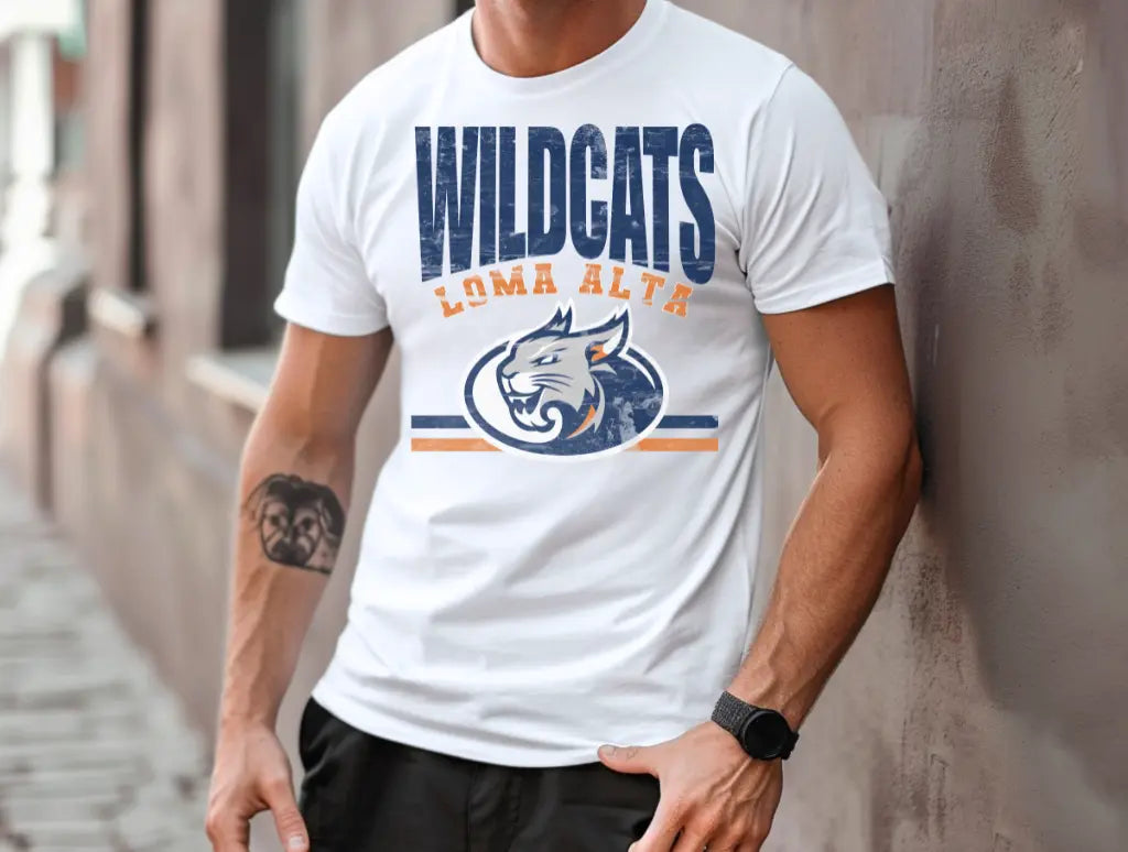 Distressed Loma Alta Wildcats brandedbybarta