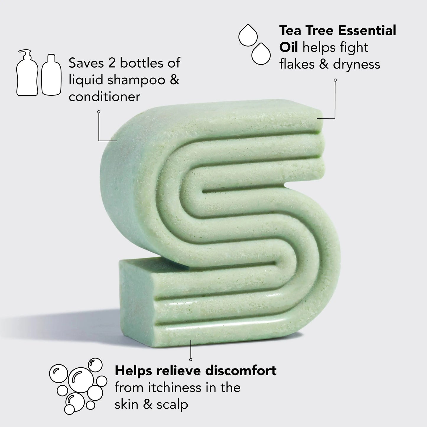 Tea Tree & Mint Clarifying Shampoo Bar KITSCH