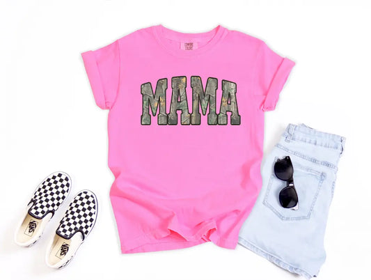 Camo Mama Black Outline brandedbybarta