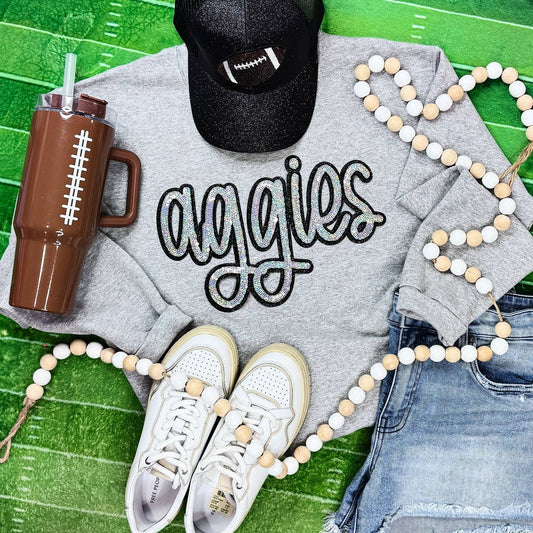 Aggies Sequin Patch Trendy Transfers
