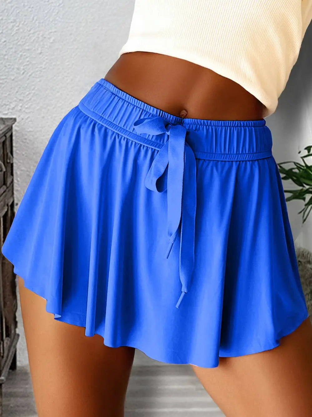 Drawstring High Waist Lined Tennis Skorts | 7 Colors - Branded By Barta
