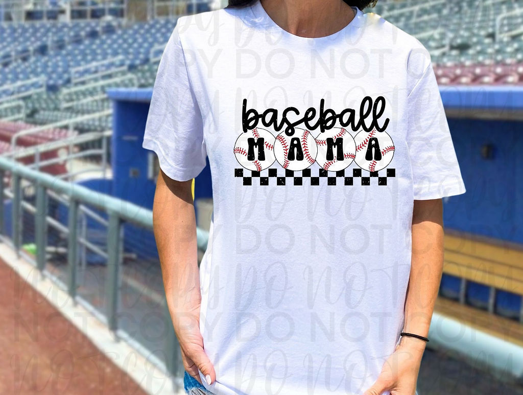 Basbeall Mom Checkered Retro