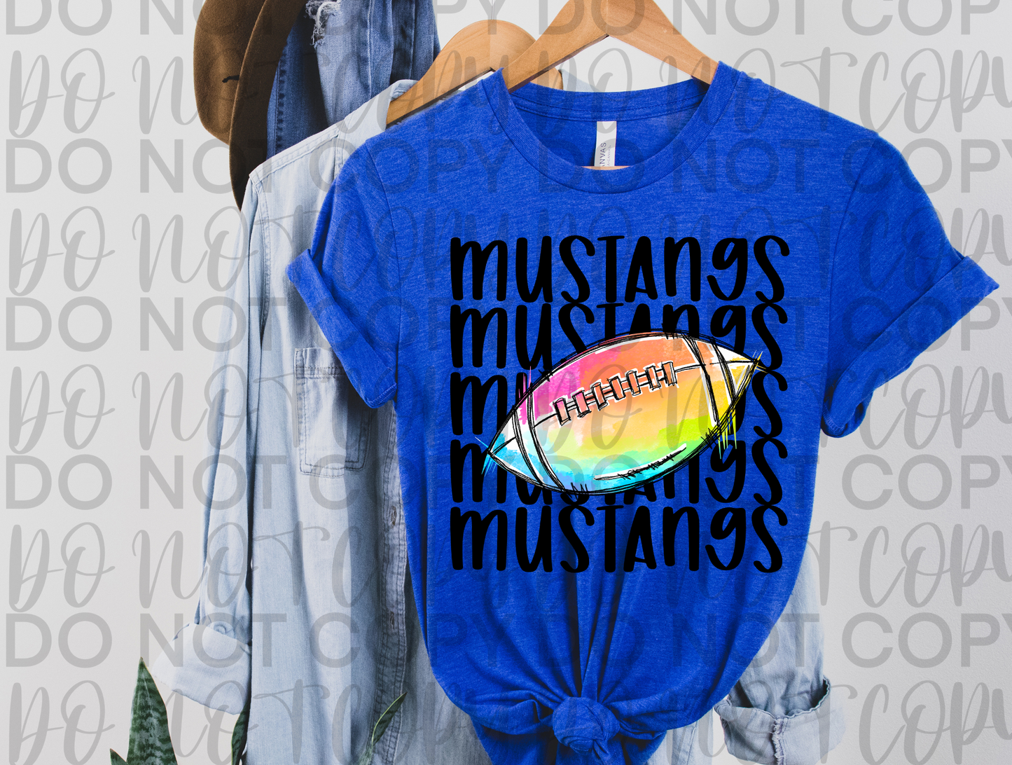 Mustangs Colorful FB Tee