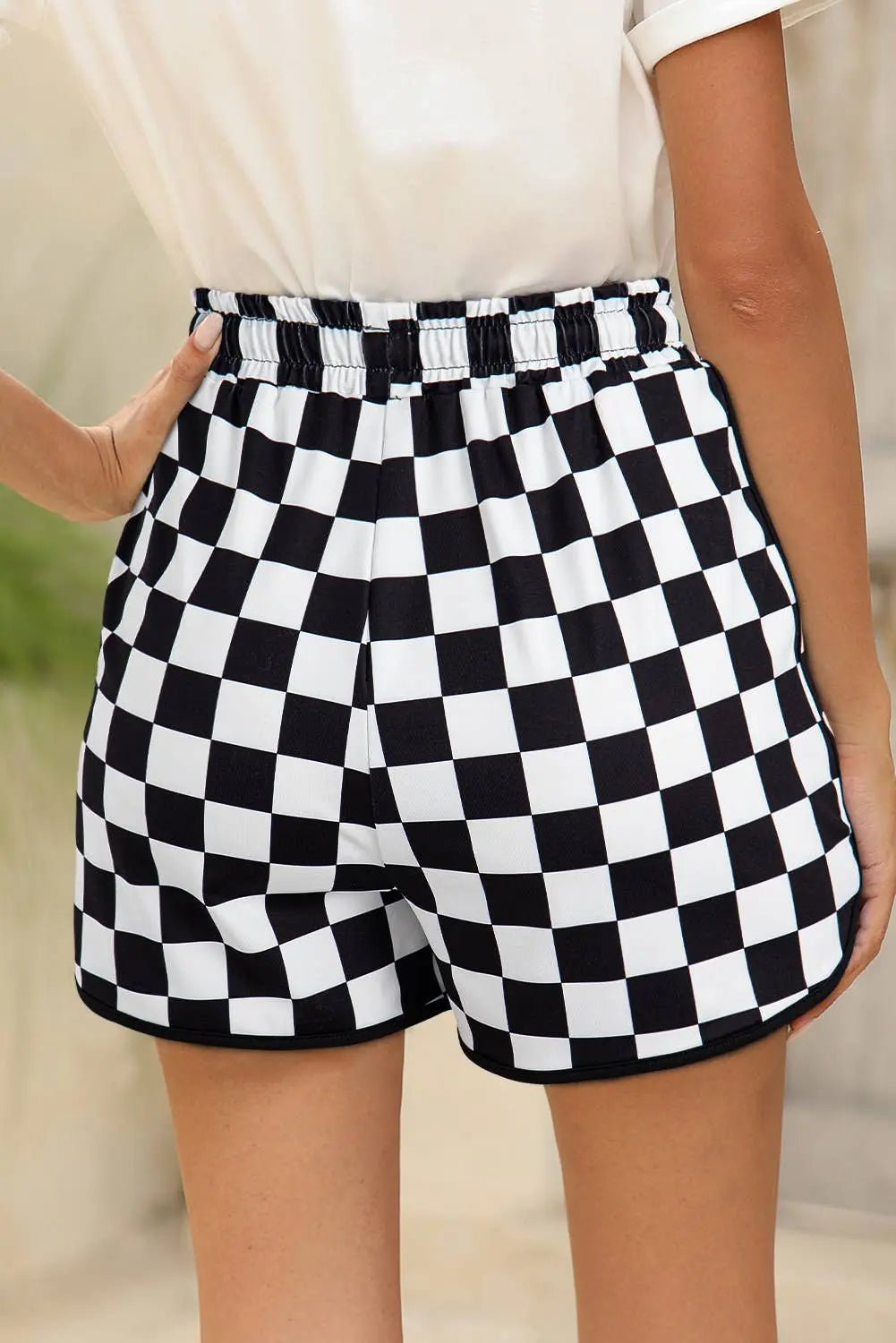 Checkered Drawstring Elastic Waist Shorts | S-XL Aapparella