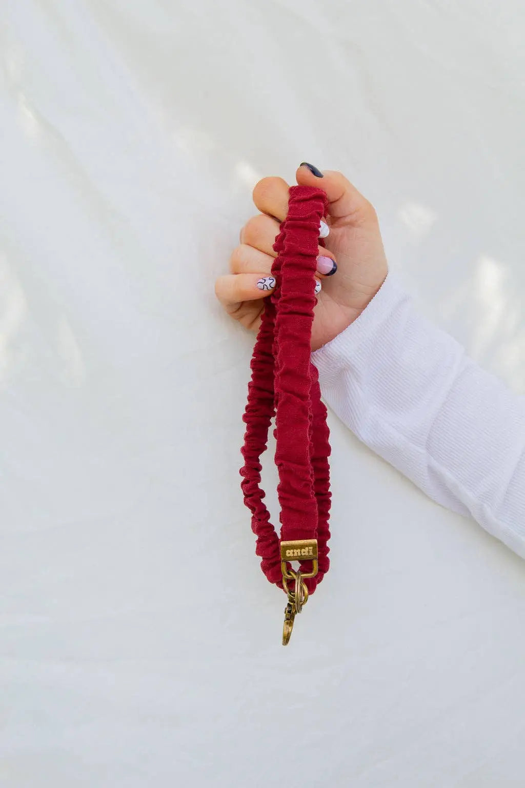 Maroon Linen Lanyard Shop Andi