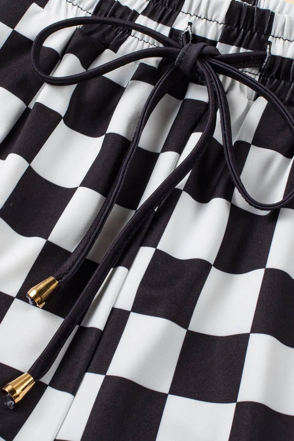 Checkered Drawstring Elastic Waist Shorts | S-XL Aapparella