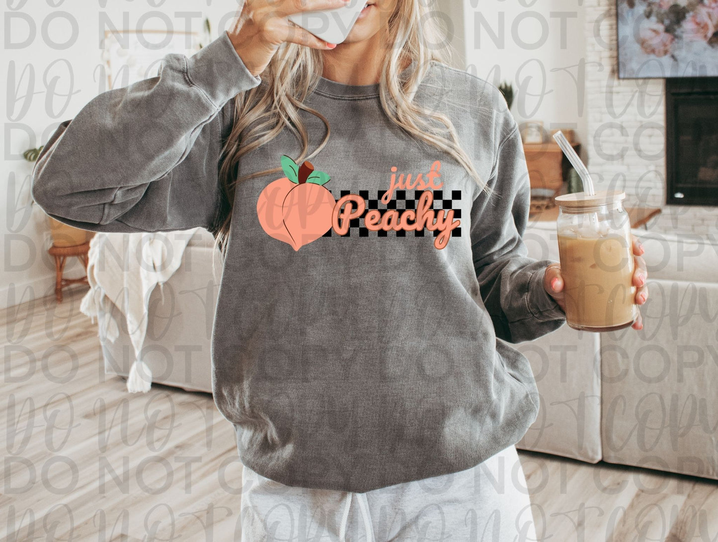 Just peachy checkered