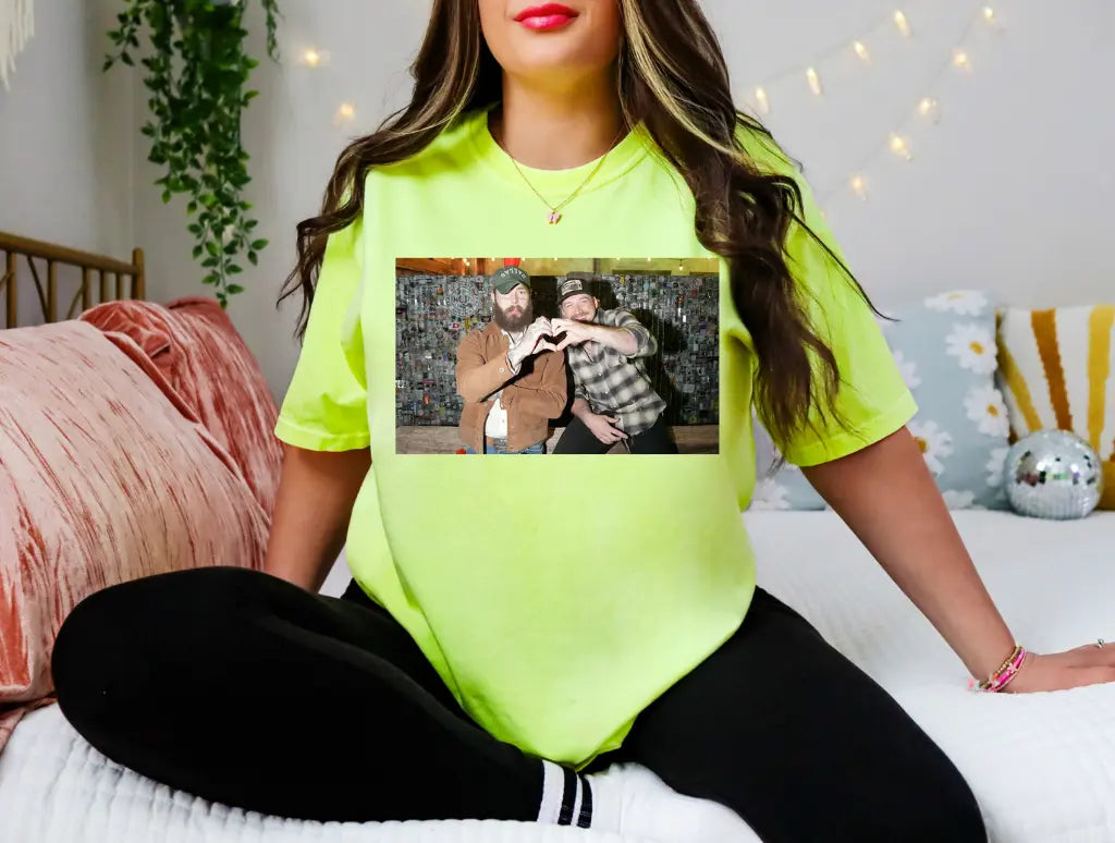 Wallen & Posty- Collage- CC Neon Yellow- Graphic Tee - Branded By Barta