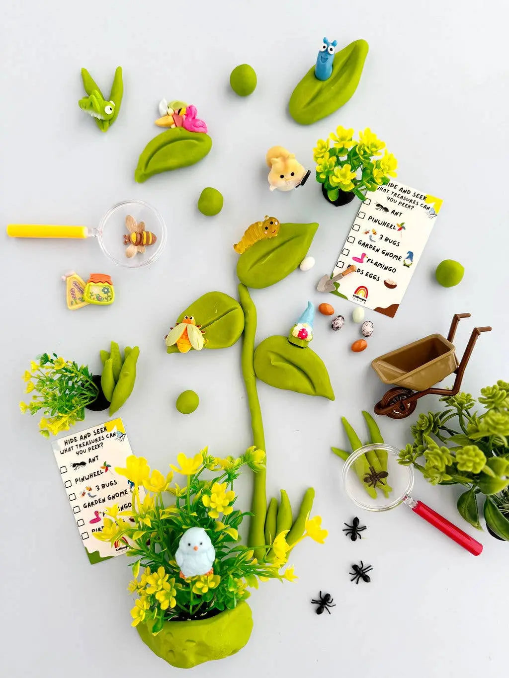 Backyard Bug Seek 'n Find KidDough Play Kit Earth Grown KidDoughs (KidDoughs by EGKD)