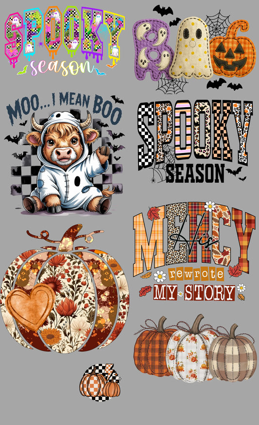 Fall/Halloween Gang Sheet Mini Branded By Barta
