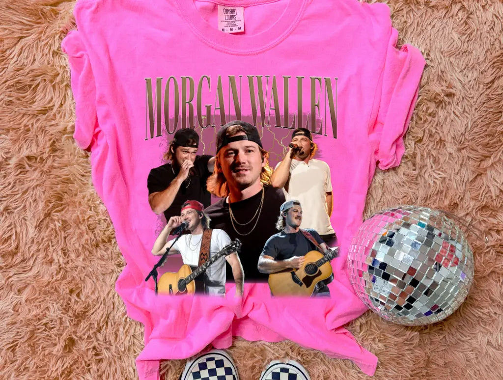 Wallen Collage- CC Neon Pink Graphic Tee - Branded By Barta